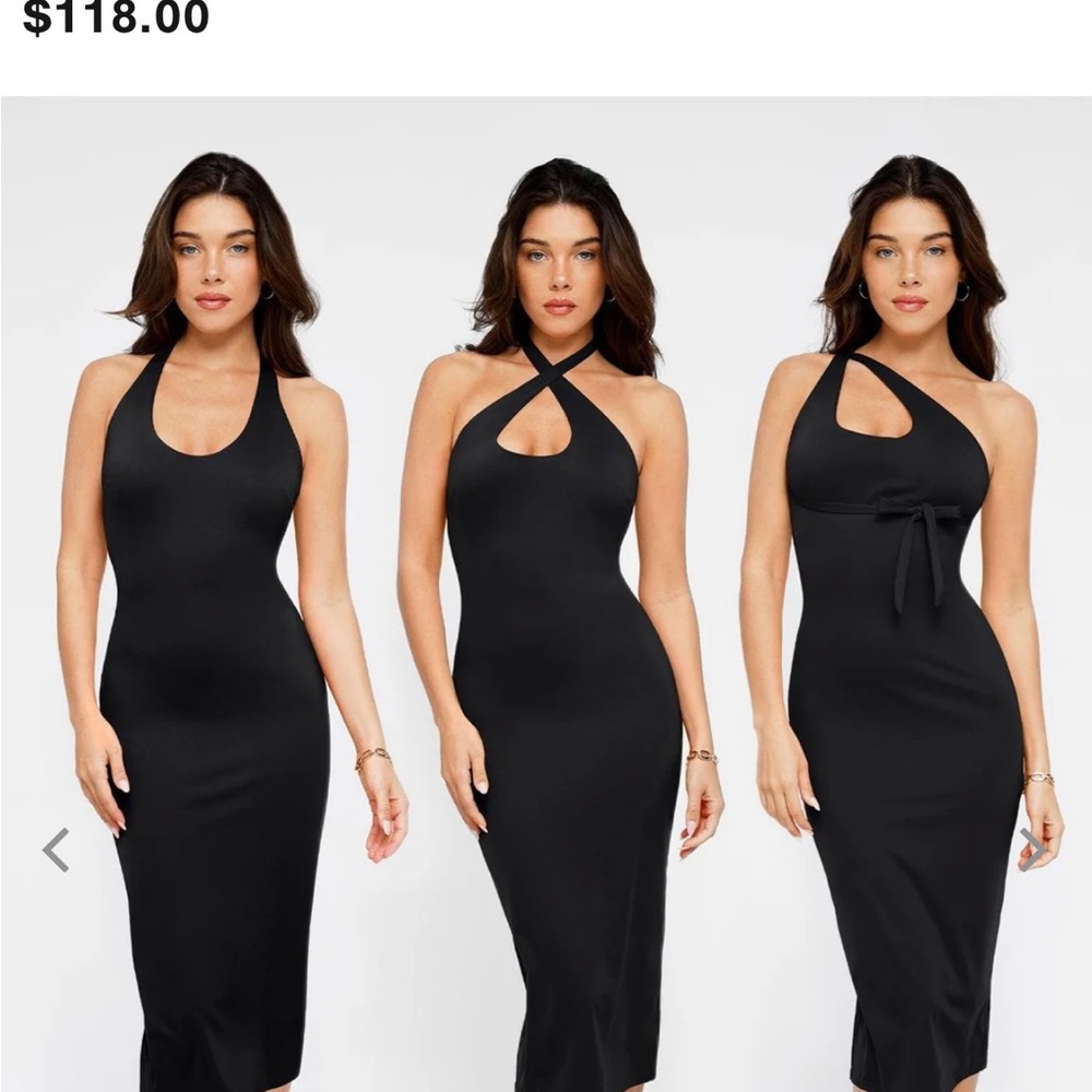 Popilush halter Black Dress